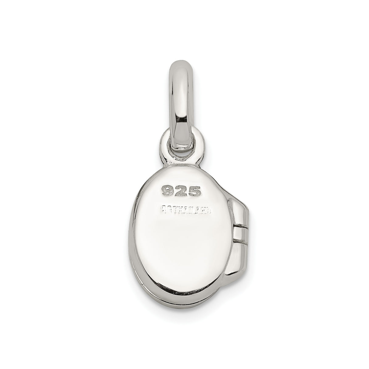 Sterling Silver Oval Locket Pendant with Pink Enamel Paw Print and Heart Pads, Pet Memory Jewelry