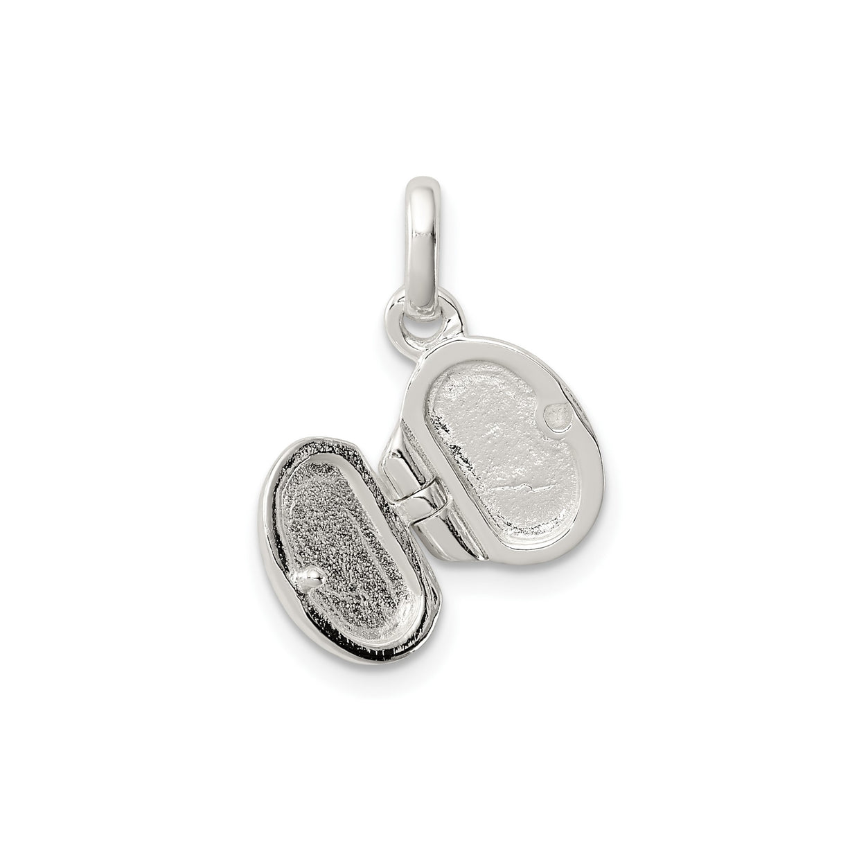 Sterling Silver Oval Locket Pendant with Pink Enamel Paw Print and Heart Pads, Pet Memory Jewelry