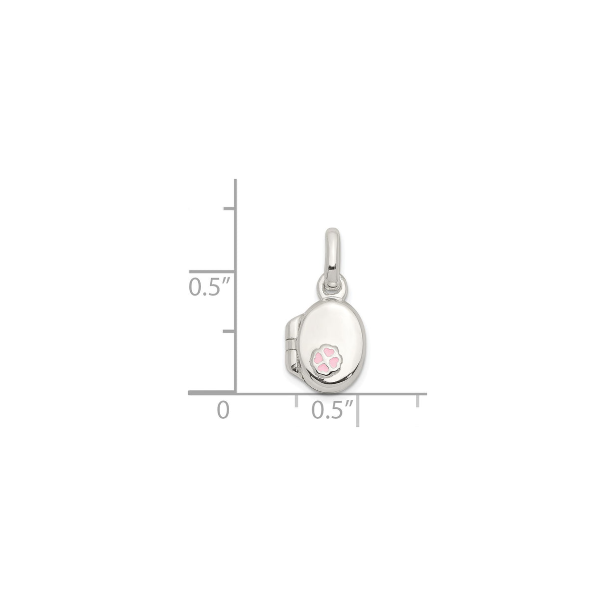 Sterling Silver Oval Locket Pendant with Pink Enamel Paw Print and Heart Pads, Pet Memory Jewelry