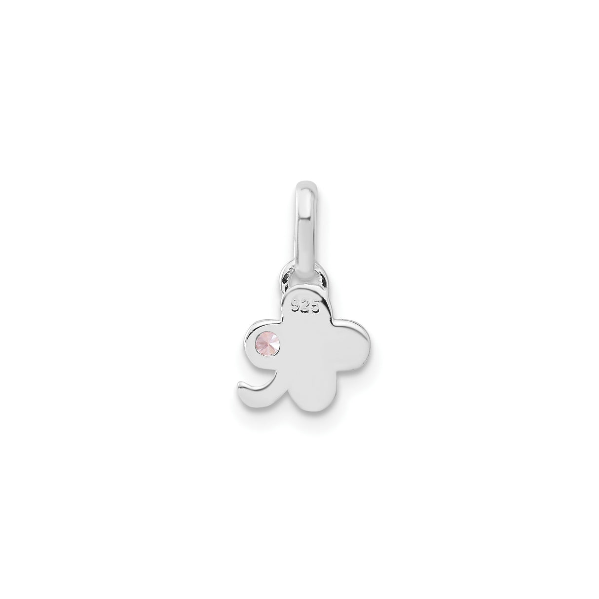 Sterling Silver Flower Pendant with Cubic Zirconia, Feminine Floral Design for Women and Girls