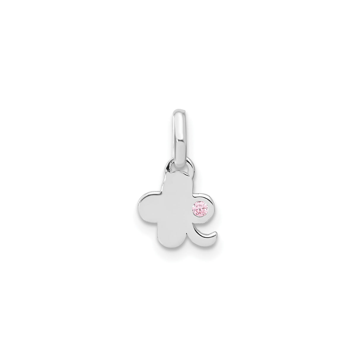 Sterling Silver Flower Pendant with Cubic Zirconia, Feminine Floral Design for Women and Girls