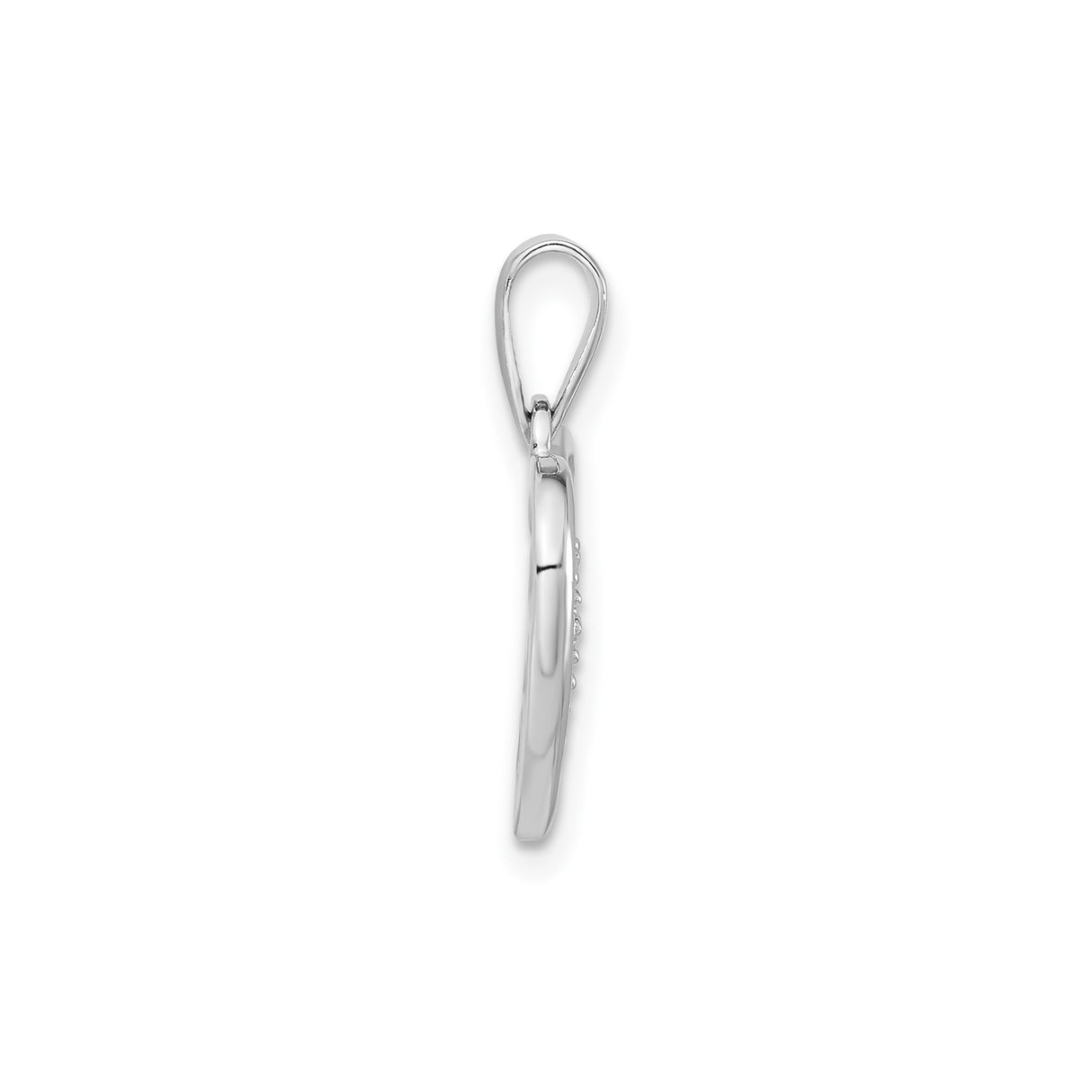 Sterling Silver Heart Pendant with Cubic Zirconia, Constellation and Celestial Star Design