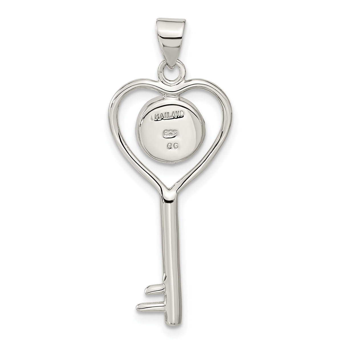 Sterling Silver Heart Key Pendant with Natural Spiral Shell, Boho Ocean-Inspired Jewelry