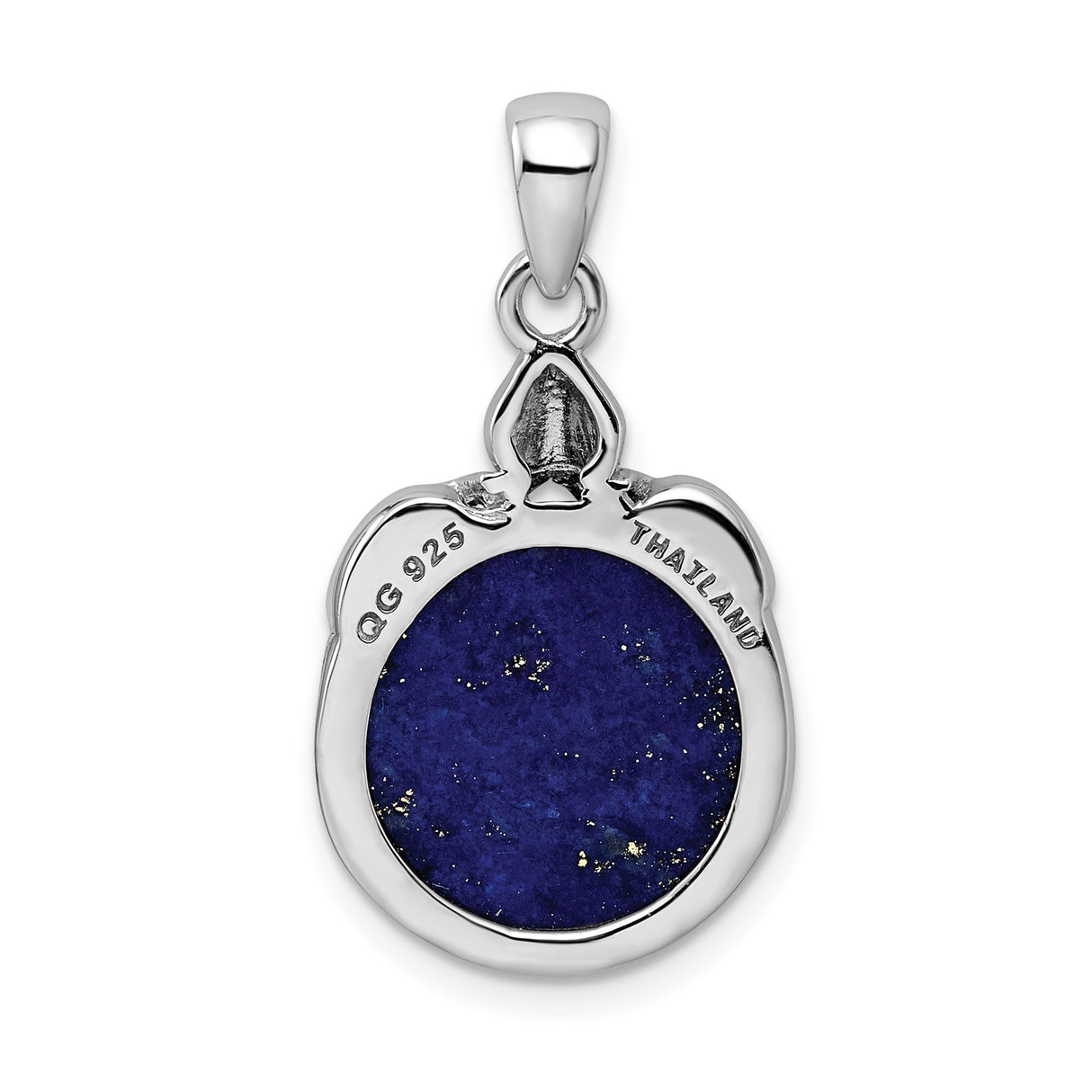Sterling Silver Pendant with Lapis, Filigree Heart and Leaf Motif, Boho Nature-Inspired Design