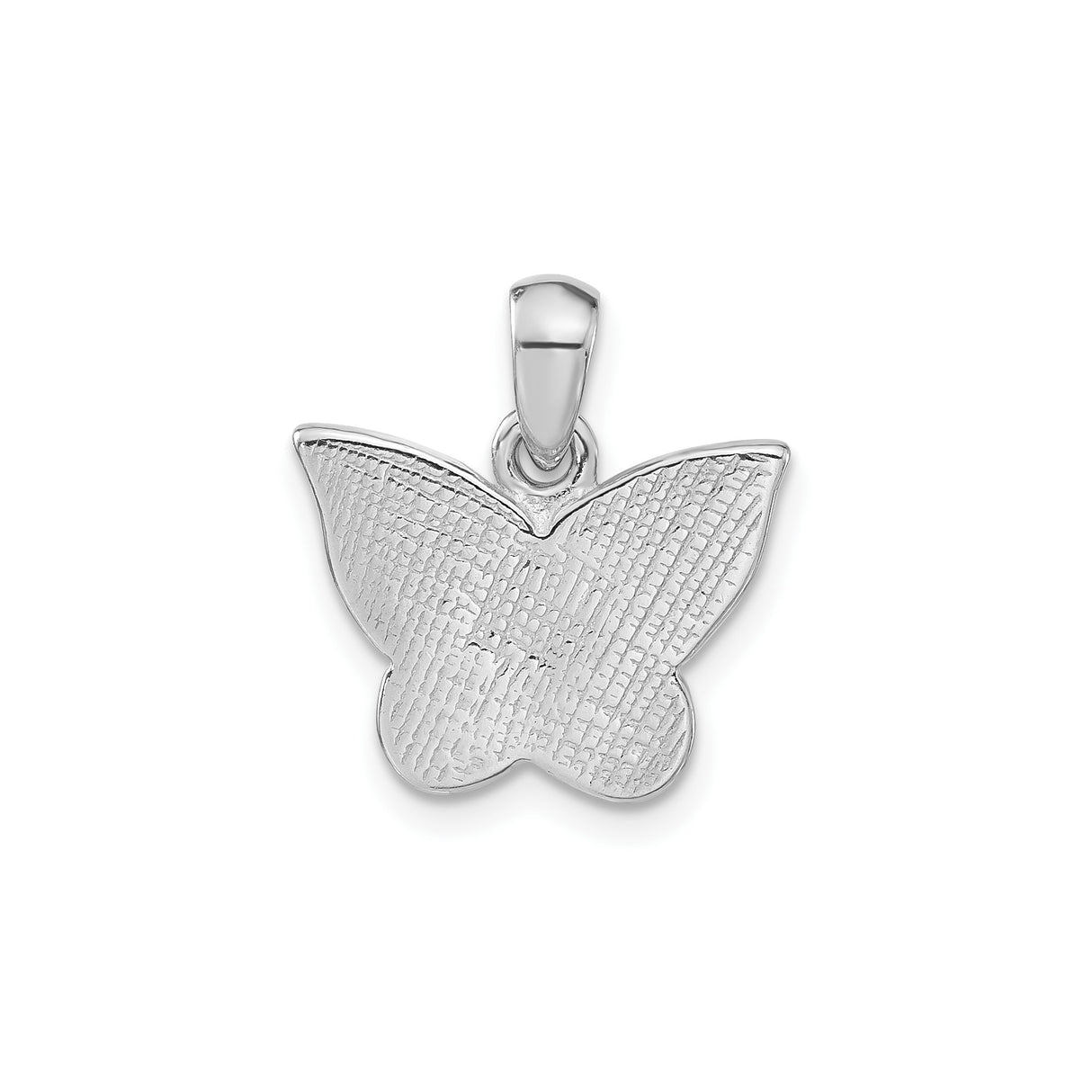 Sterling Silver Butterfly Pendant with Multicolor Crystal Inlay, Nature Inspired Jewelry for Women