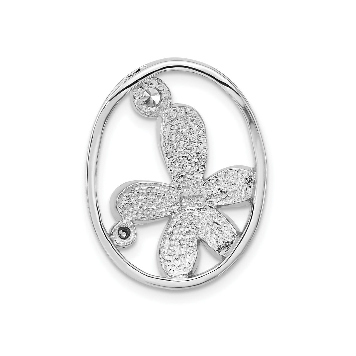 Sterling Silver Flower Pendant with Cubic Zirconia, Enamel Multicolor Petals, Nature Theme Jewelry