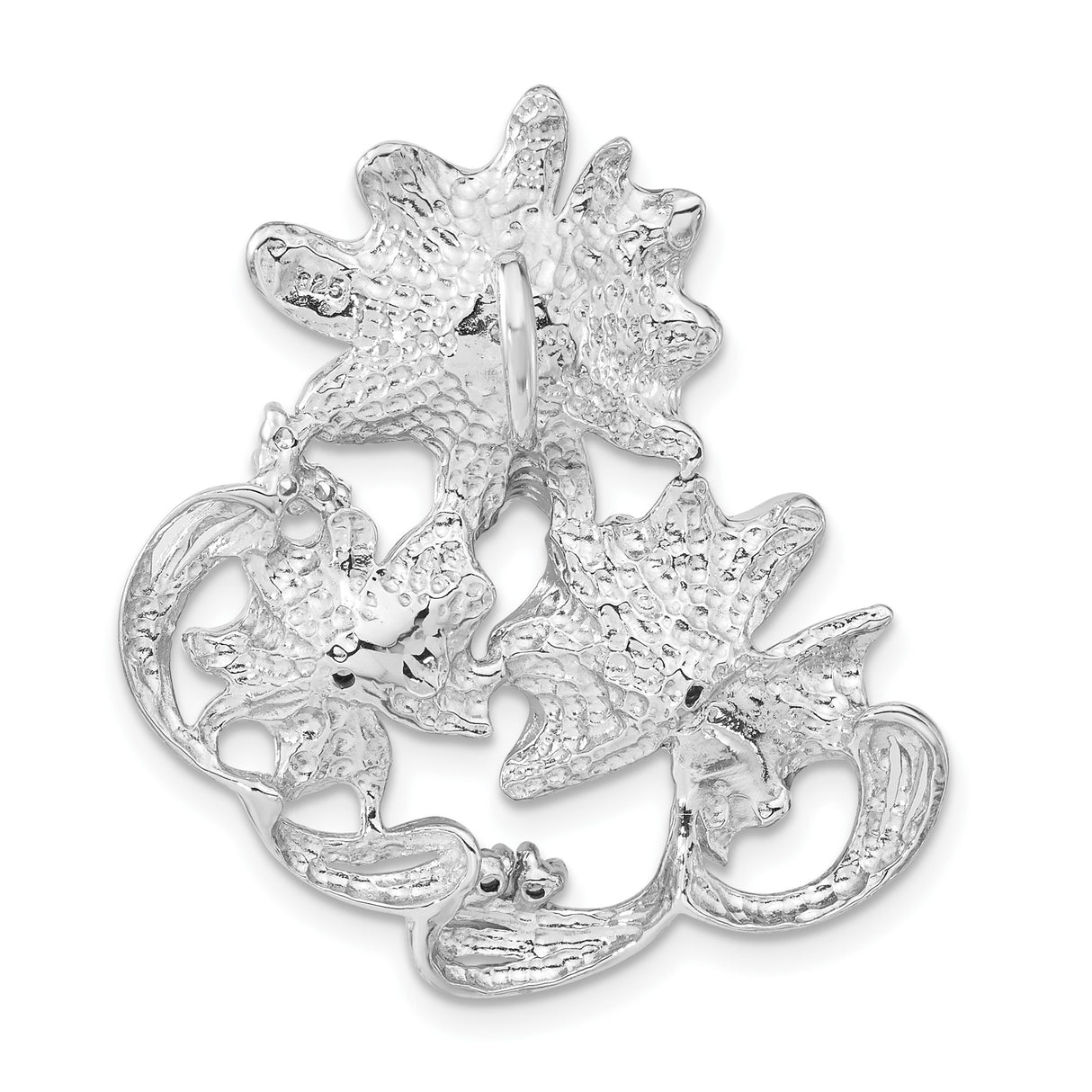 Sterling Silver Floral Brooch with Cubic Zirconia, Enamel Flowers in Red, Yellow, Green