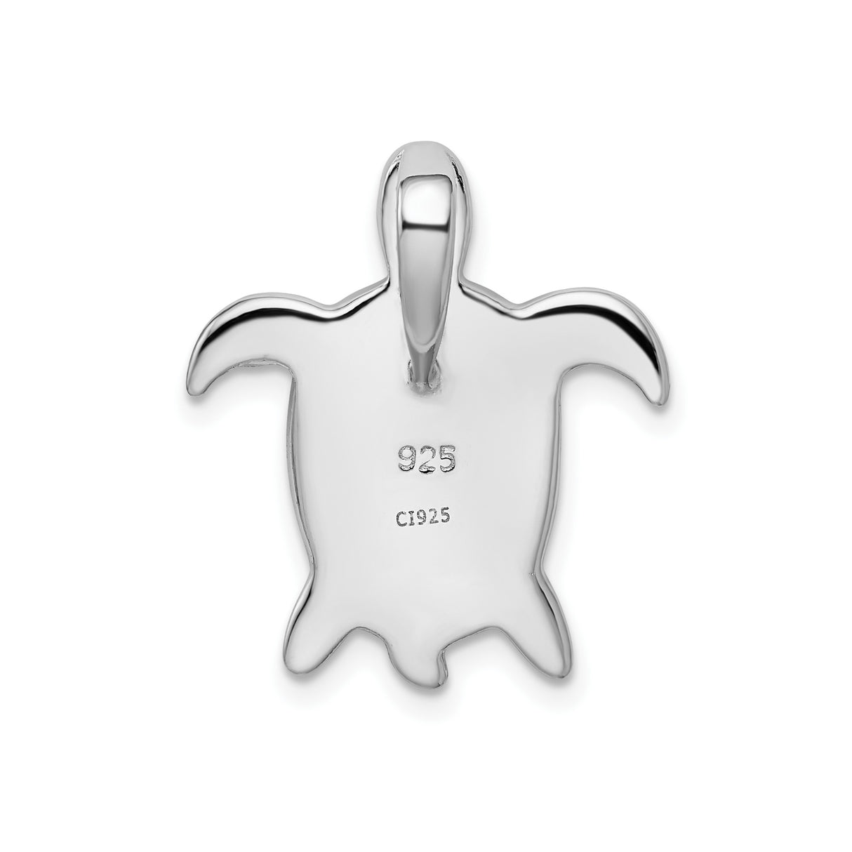 Sterling Silver Turtle Pendant with Blue Lab Created Opal Inlay, Nautical Ocean Design