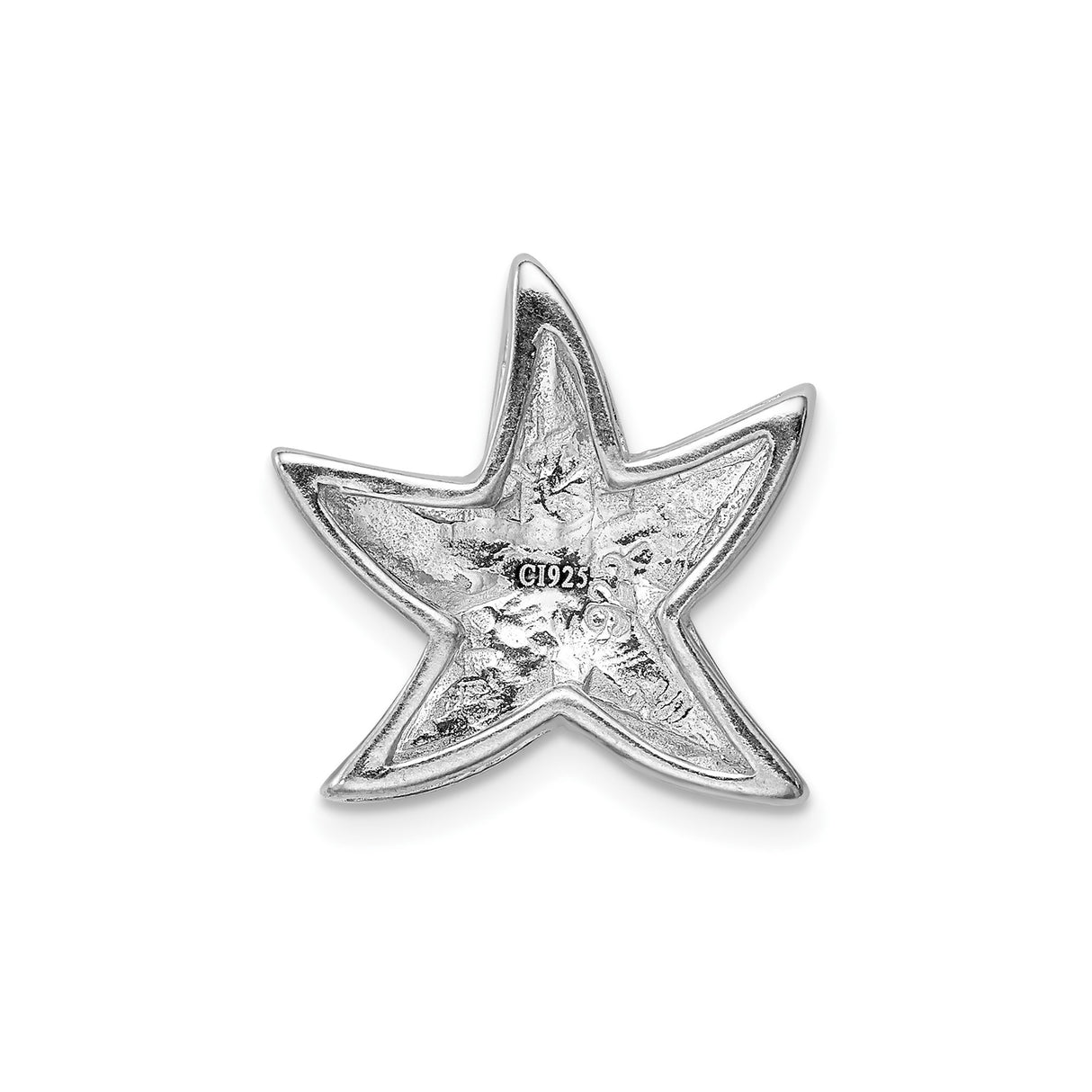 Sterling Silver Starfish Pendant with Lab Created Blue Green Opal, Nautical Beach Theme