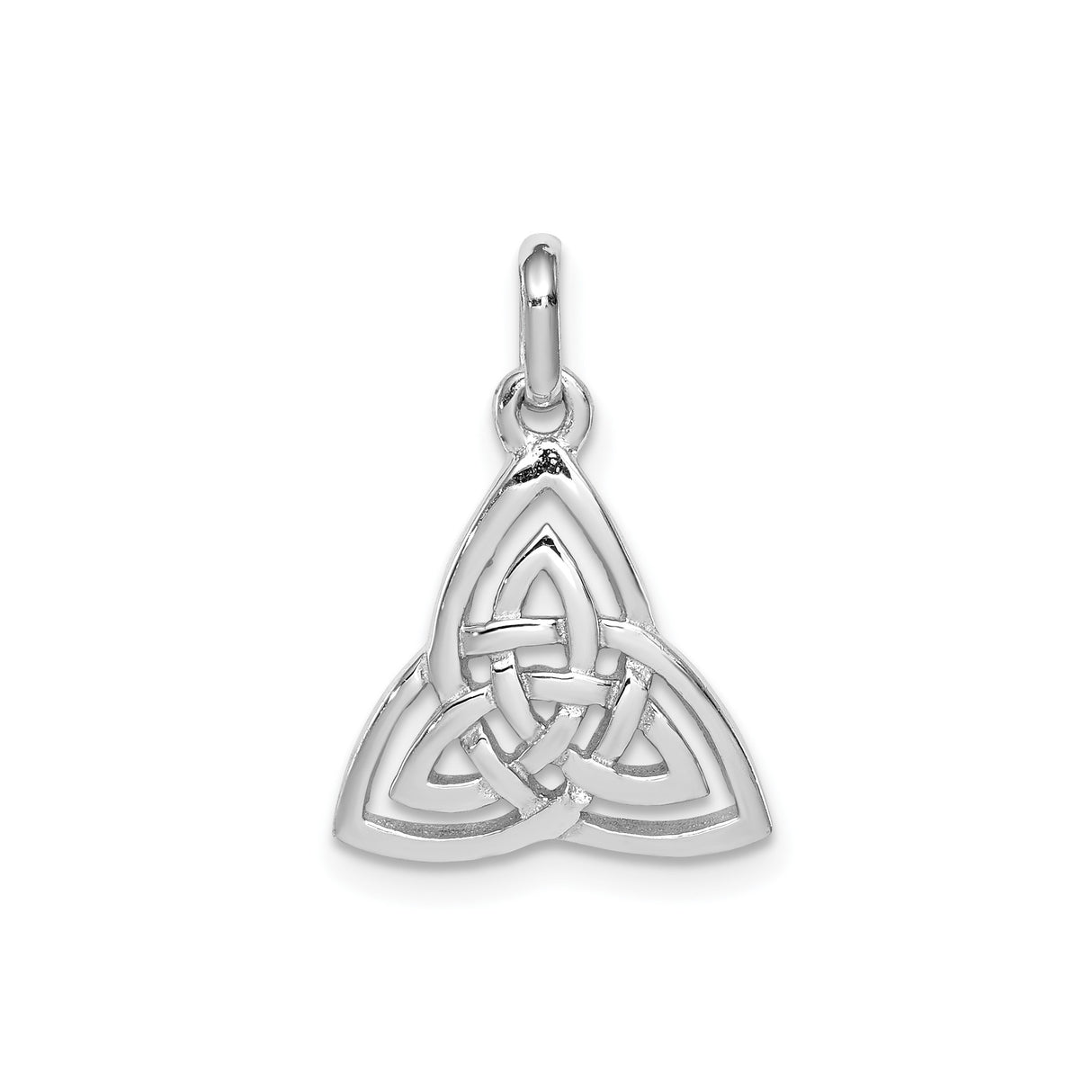 Sterling Silver Celtic Triquetra Pendant with Knotwork Design and Trinity Symbol