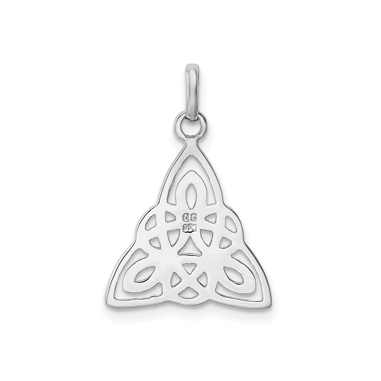 Sterling Silver Celtic Triquetra Pendant with Intricate Knotwork Design, Symbol of Unity and Eternity