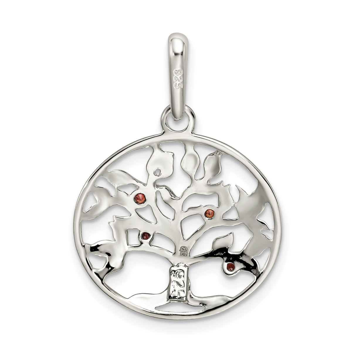 Sterling Silver Tree of Life Pendant with Cubic Zirconia, Celtic Nature-Inspired Design for Women