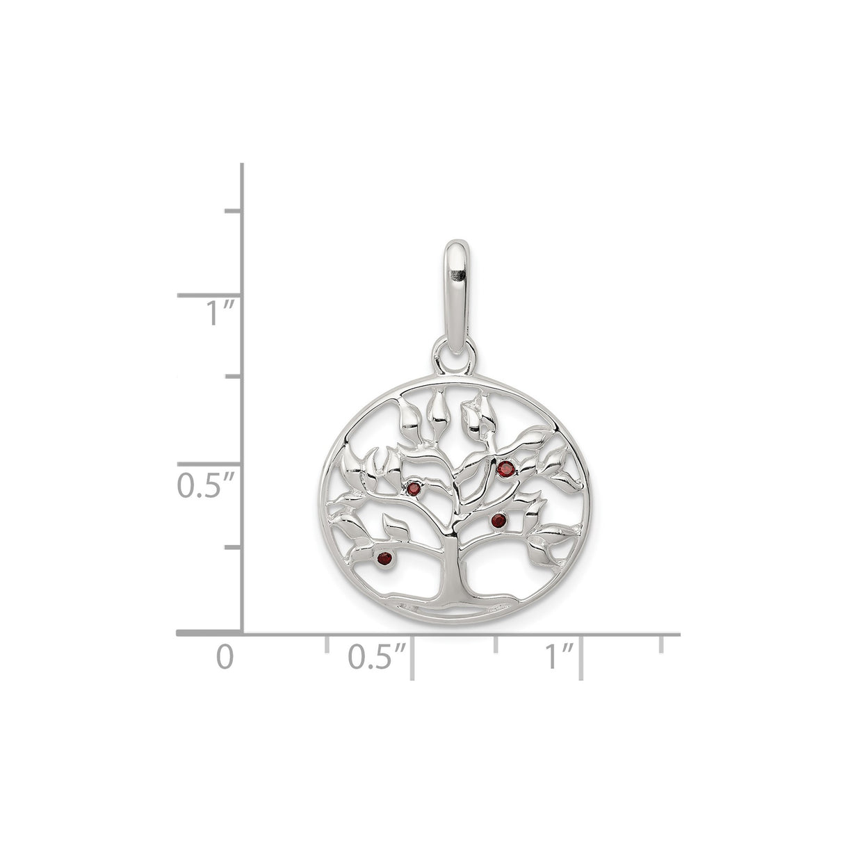 Sterling Silver Tree of Life Pendant with Cubic Zirconia, Celtic Nature-Inspired Design for Women