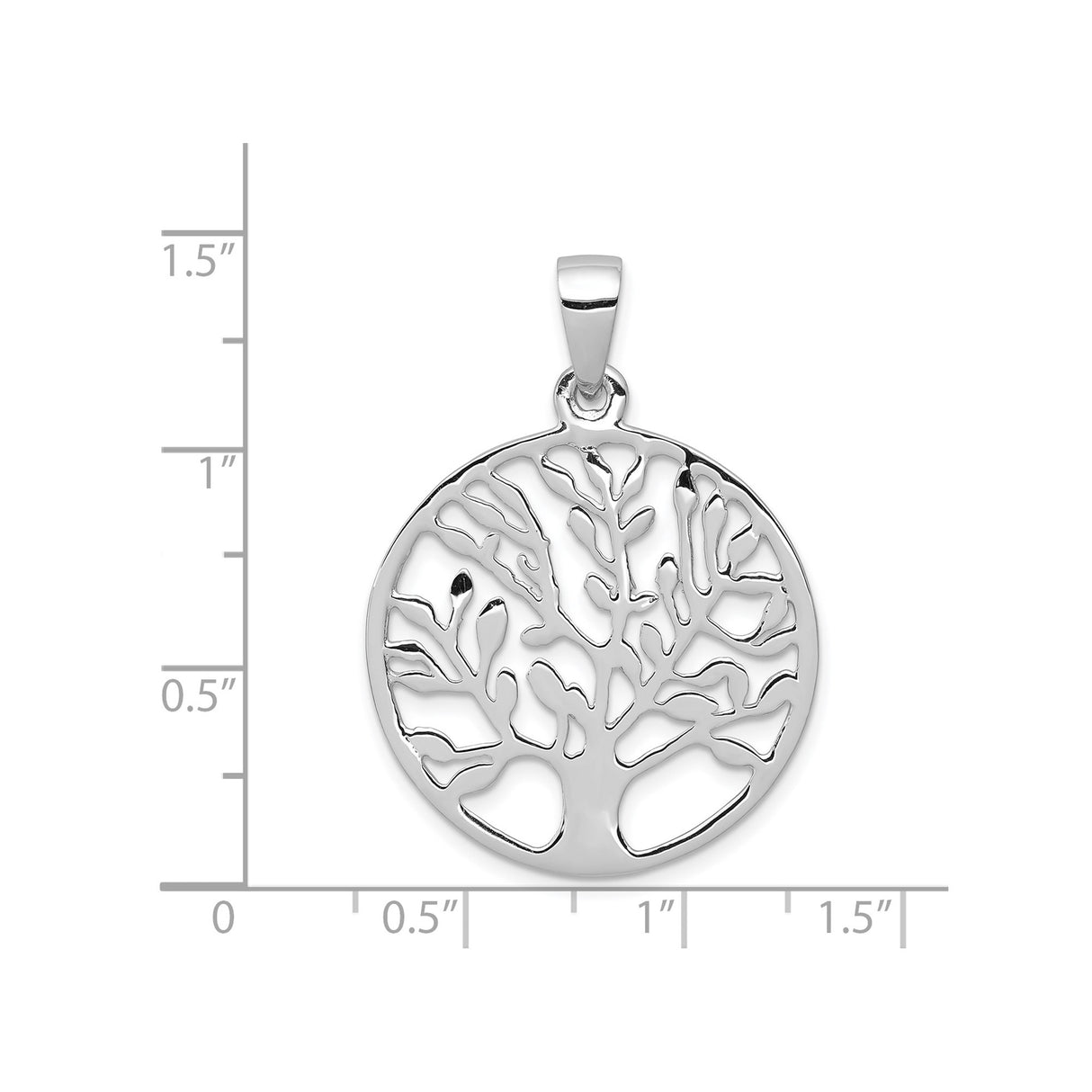 Sterling Silver Tree of Life Pendant with Openwork Round Frame, Celtic Boho Style for Women