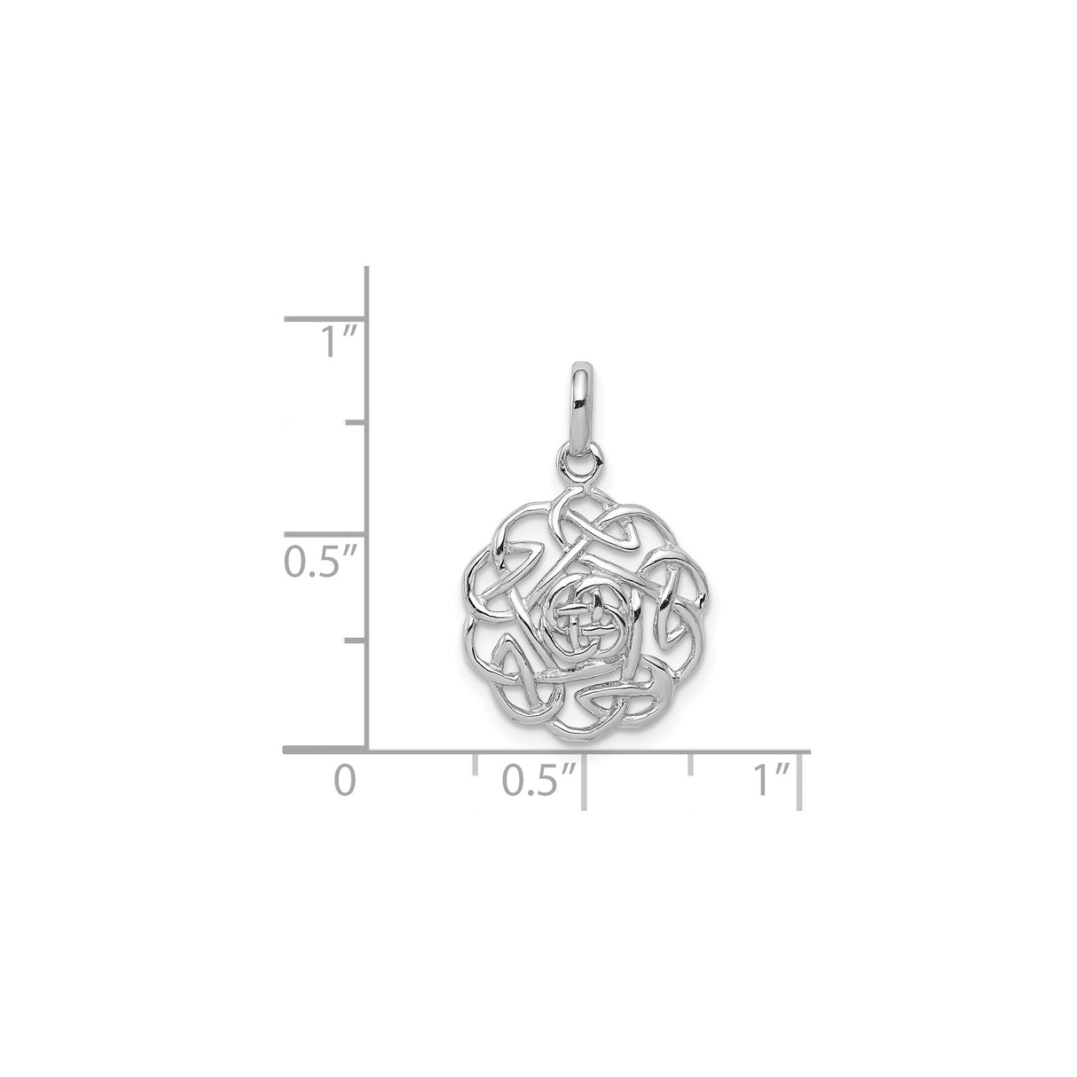 Sterling Silver Celtic Knot Pendant with Interwoven Eternity Design