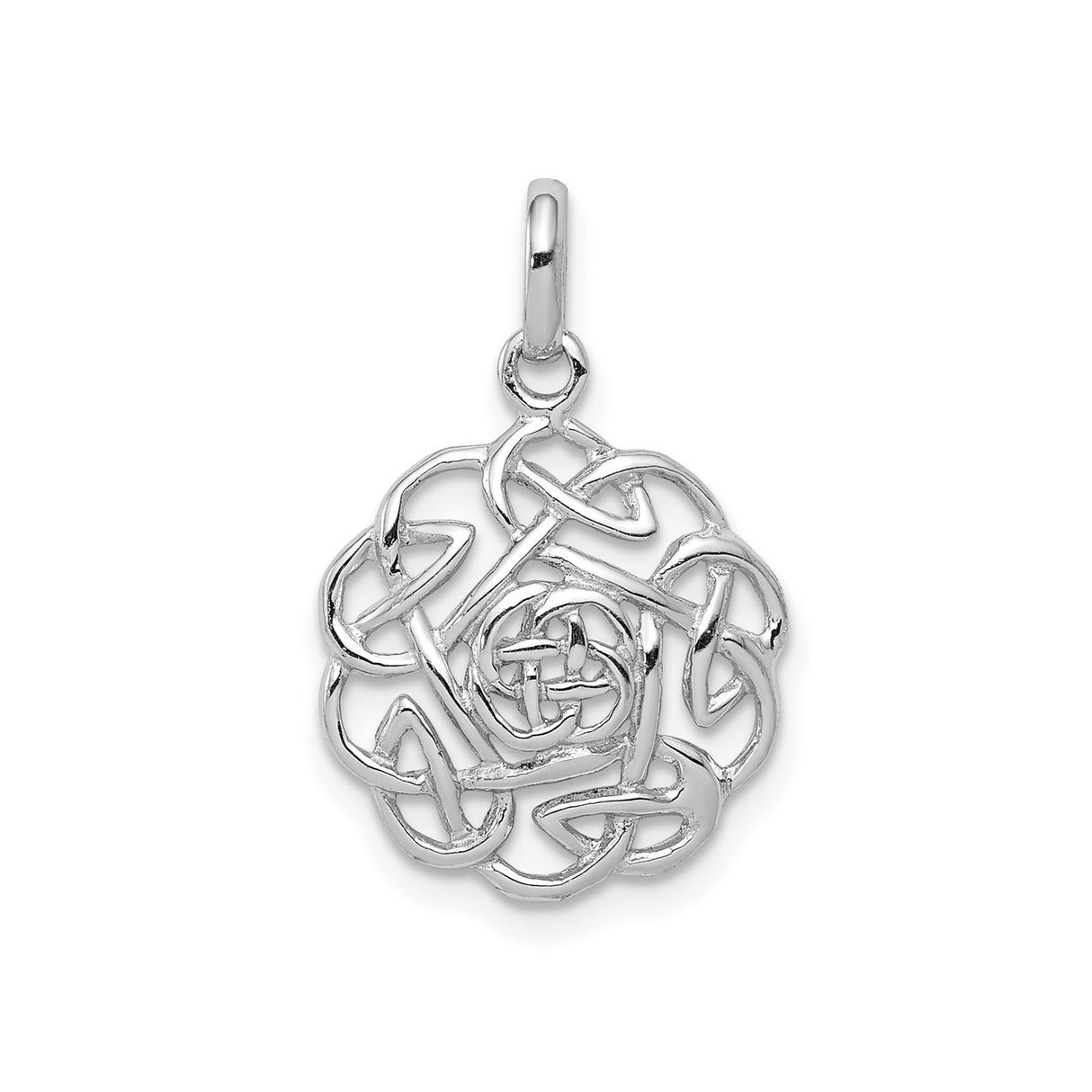 Sterling Silver Celtic Knot Pendant with Interwoven Eternity Design