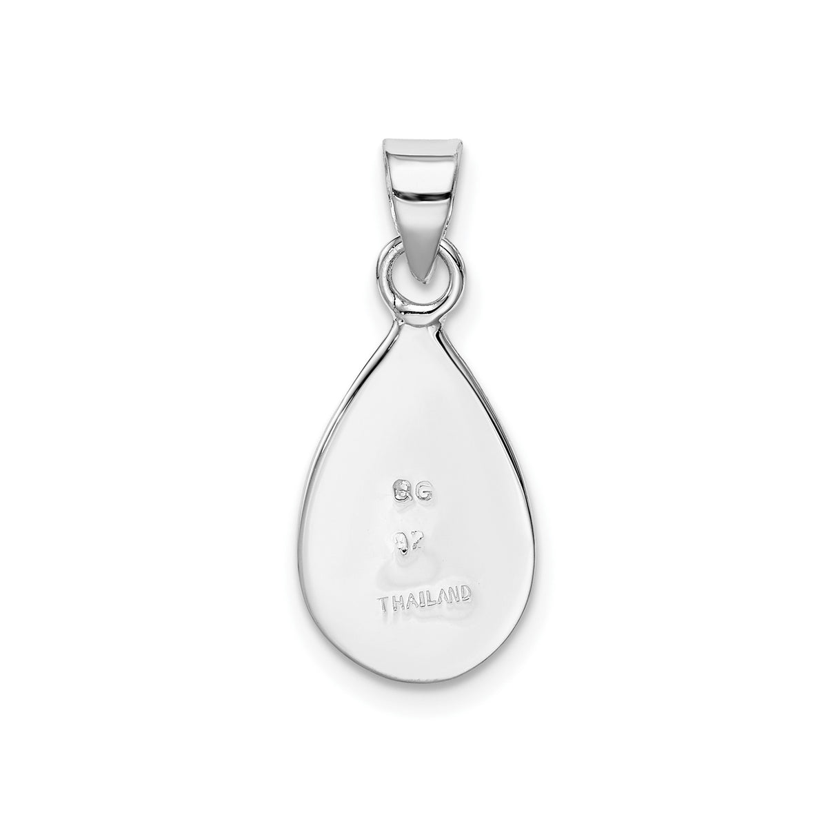 Sterling Silver Teardrop Pendant with Synthetic Turquoise, Minimalist Modern Design