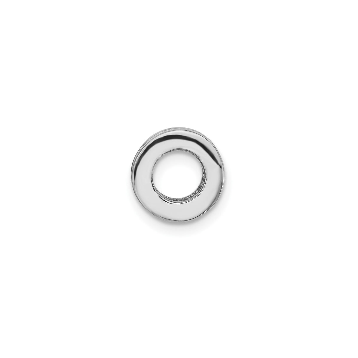 Sterling Silver Charm Bead with Cubic Zirconia, Openwork Linear Design, Modern Minimalist Style