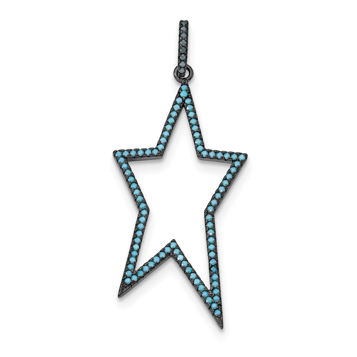 Sterling Silver Star Pendant with Howlite, Boho Celestial Charm for Women or Unisex Wear