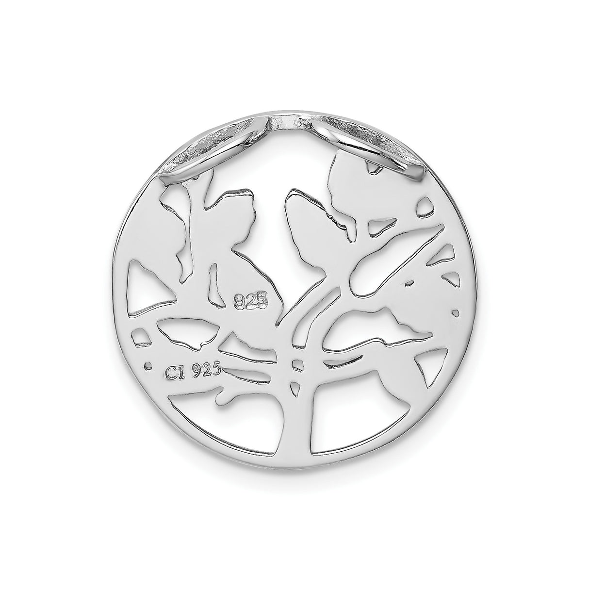 Sterling Silver Tree of Life Pendant with Blue and Green Lab Created Opal Inlays