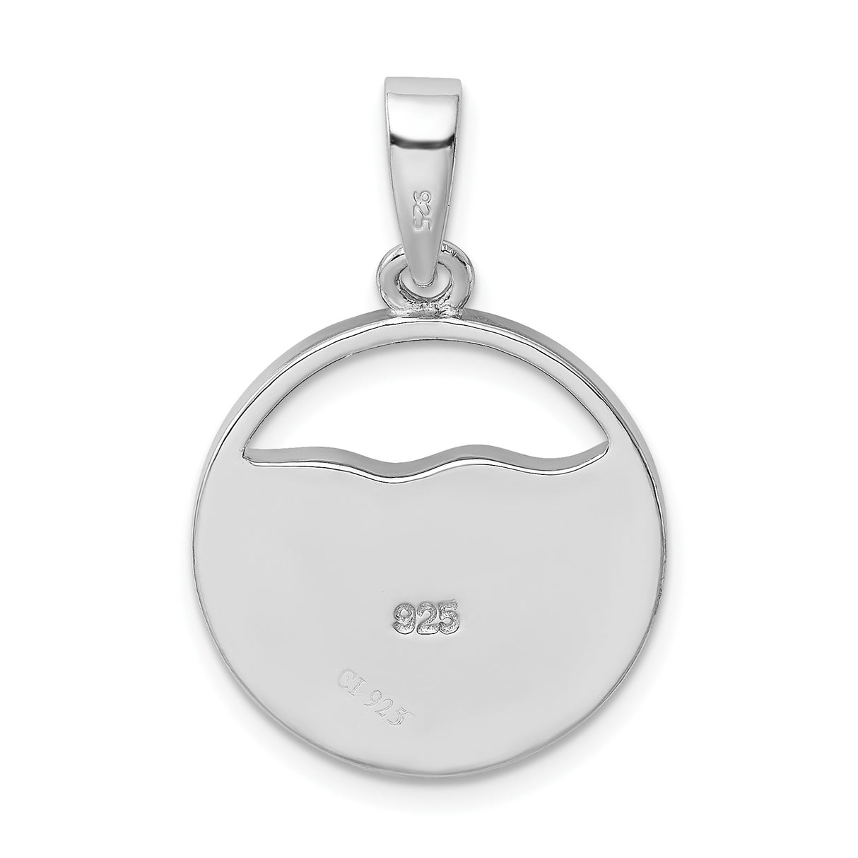 Sterling Silver Ocean Pendant with Blue Lab Created Opal, Wave and Starfish Design