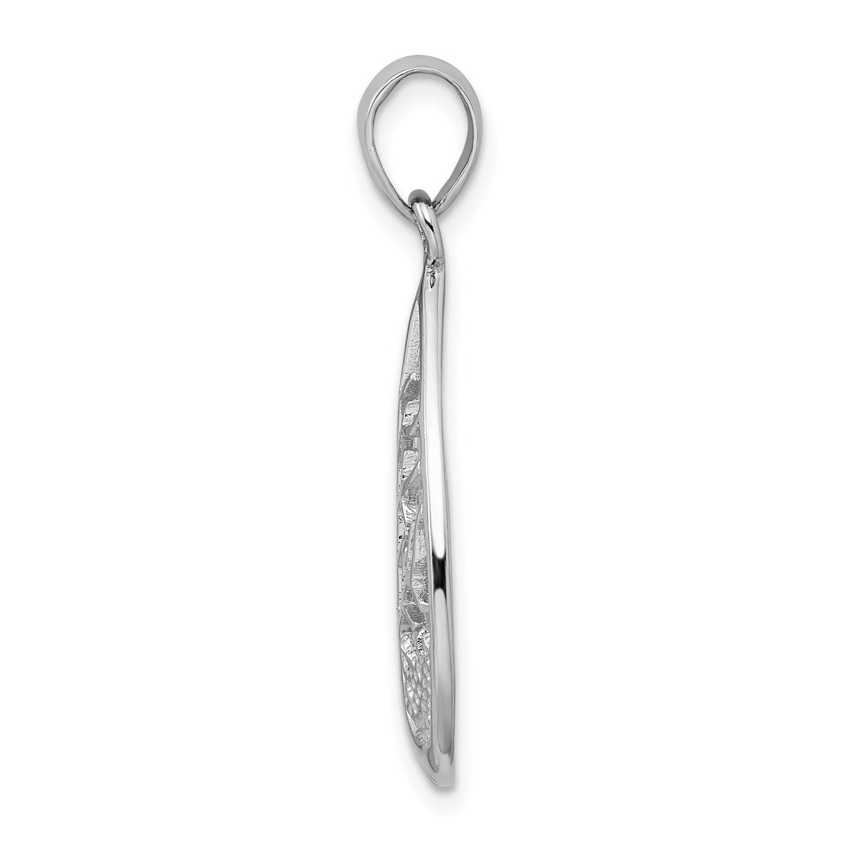 Sterling Silver Teardrop Tree Pendant with Cutout Tree of Life Design