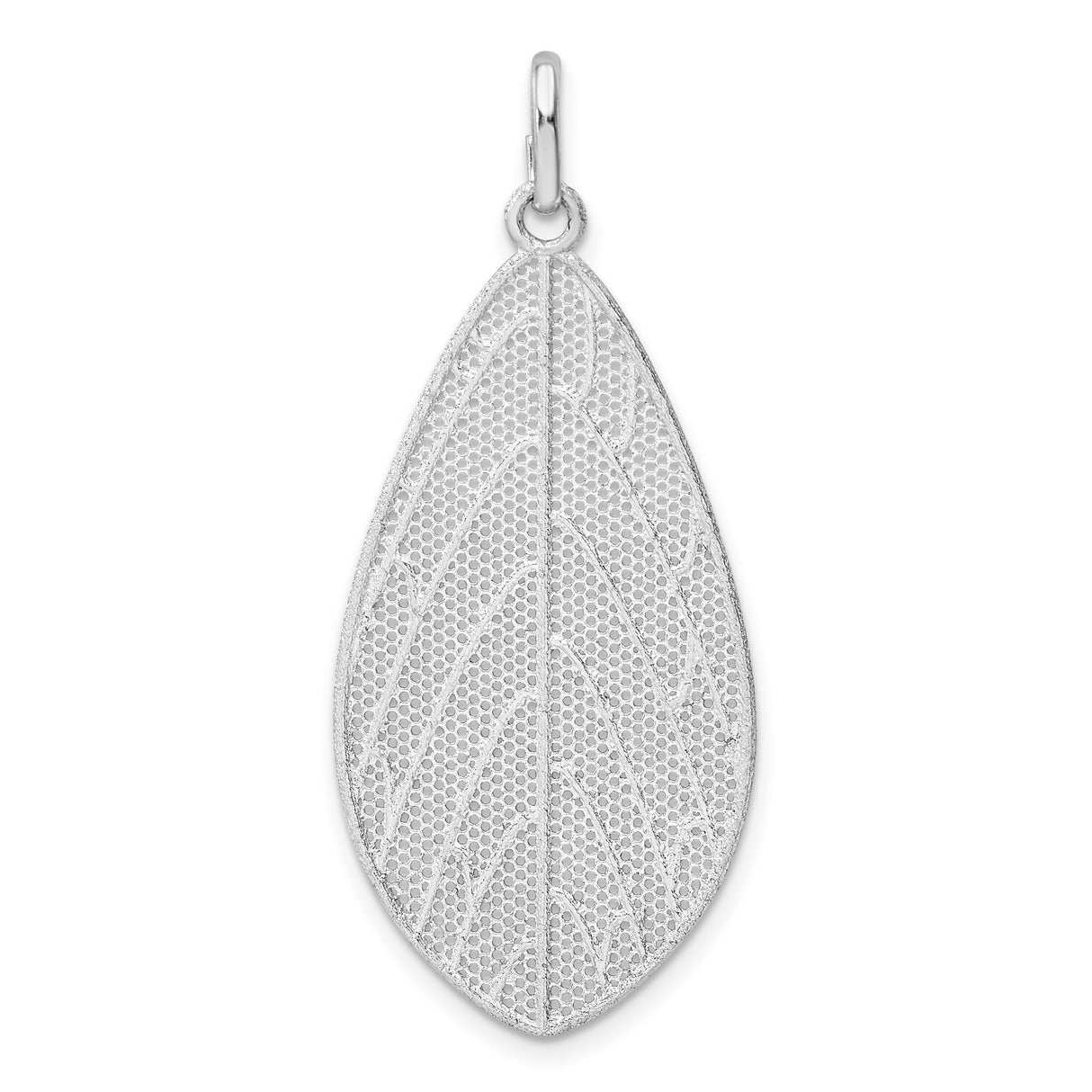 Sterling Silver Leaf Pendant with Filigree Vein Design, Nature Inspired Boho Jewelry for Women