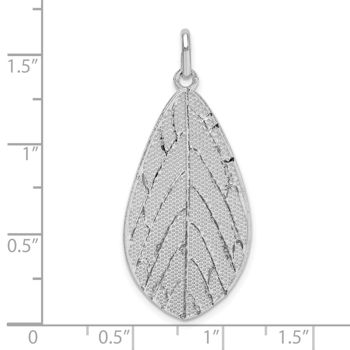 Sterling Silver Leaf Pendant with Filigree Vein Design, Nature Inspired Boho Jewelry for Women