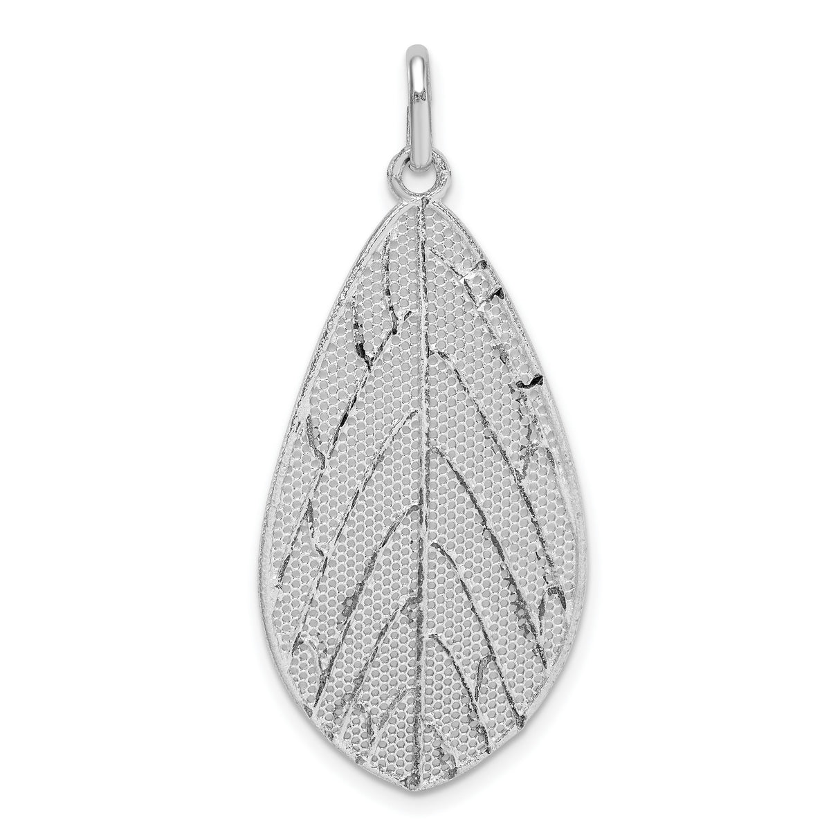 Sterling Silver Leaf Pendant with Filigree Vein Design, Nature Inspired Boho Jewelry for Women