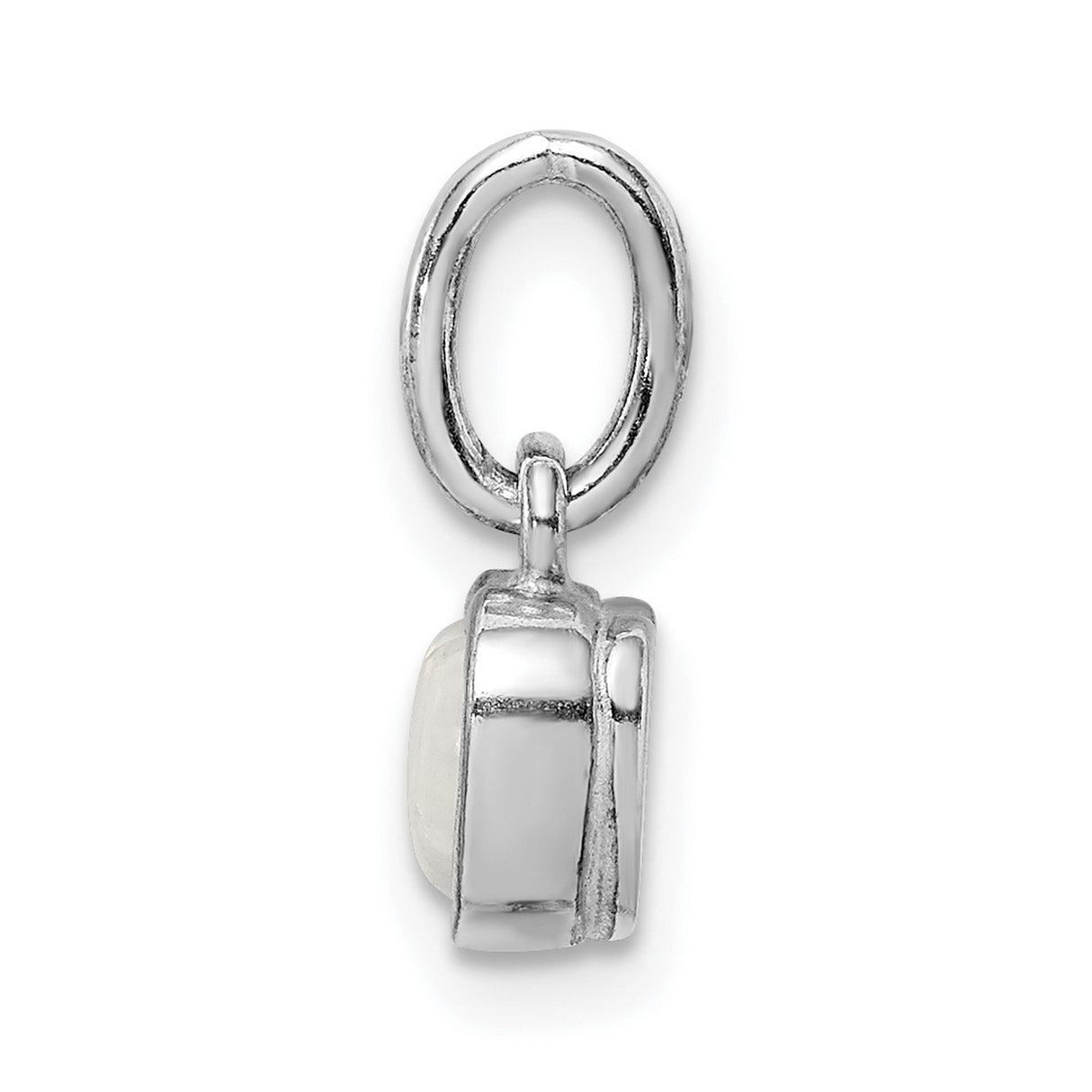 Sterling Silver Heart Pendant with Lab Created Opal Inlay, Polished Finish