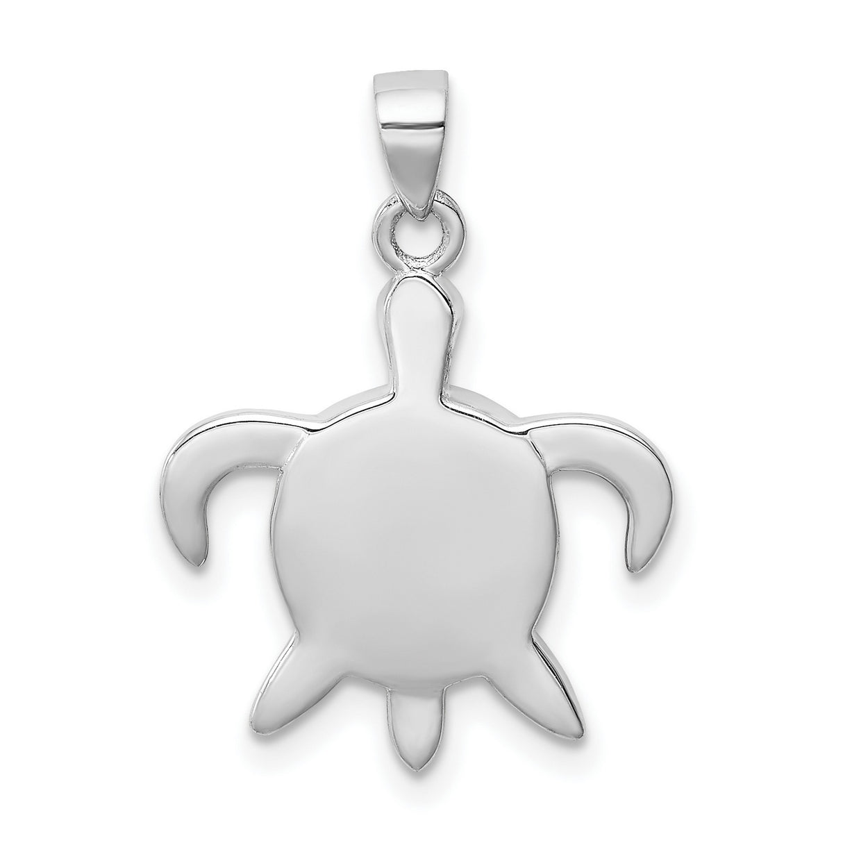Sterling Silver Sea Turtle Pendant with Lab Created Blue Opal Inlay, Ocean Inspired Design