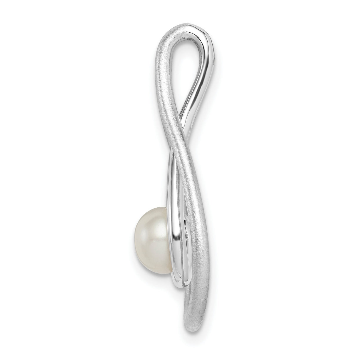 Sterling Silver Teardrop Pendant with White Pearl, Minimalist Bridal Jewelry for Women