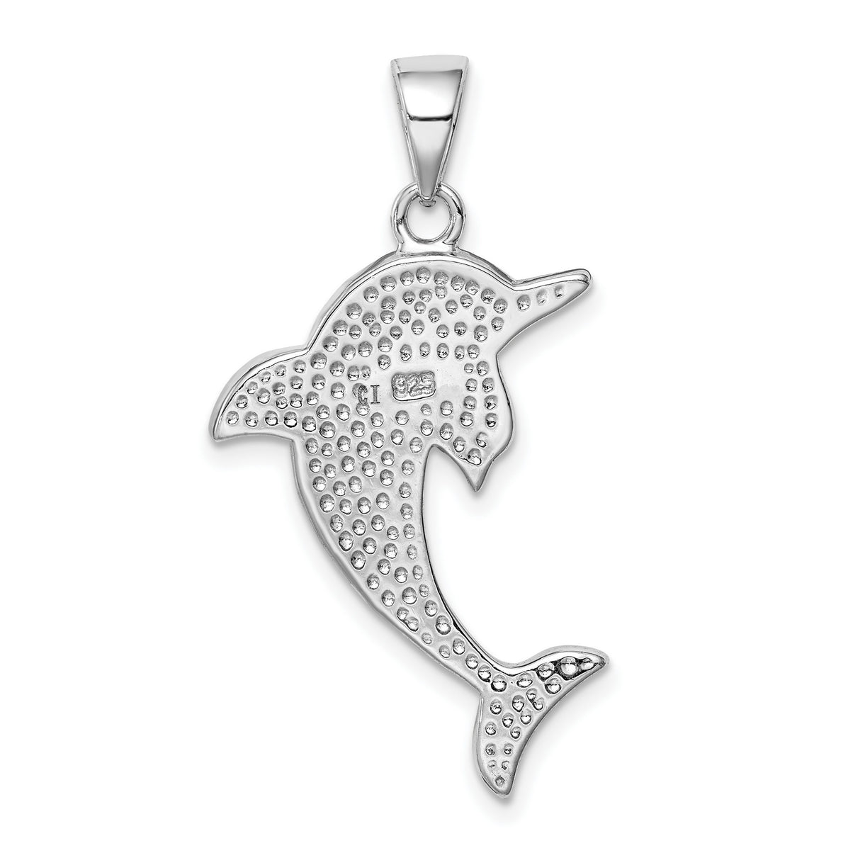 Sterling Silver Dolphin Pendant with Larimar, Ocean Inspired Coastal Jewelry for Women and Teens