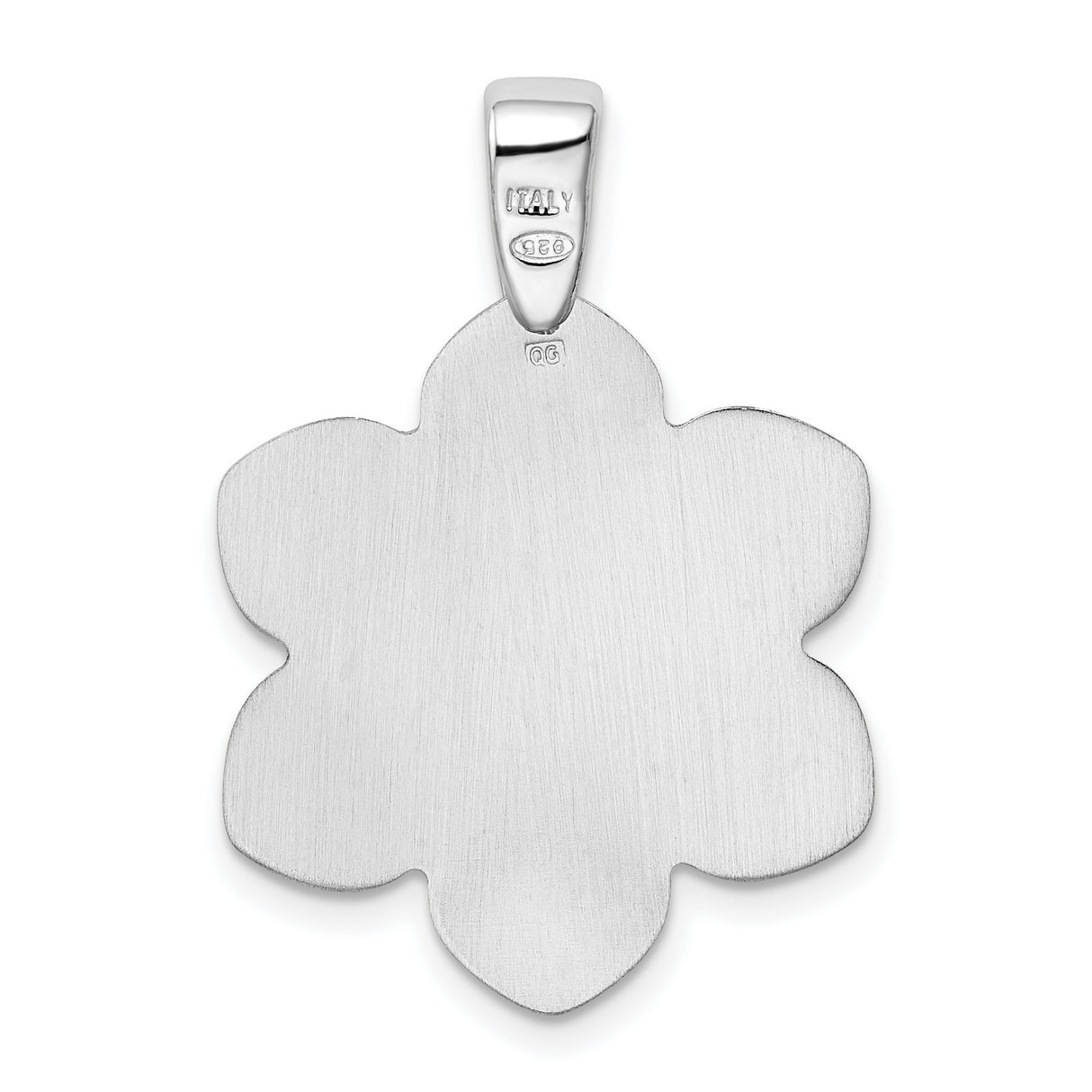 Sterling Silver Flower Pendant with Six-Petal Floral Filigree Design for Women