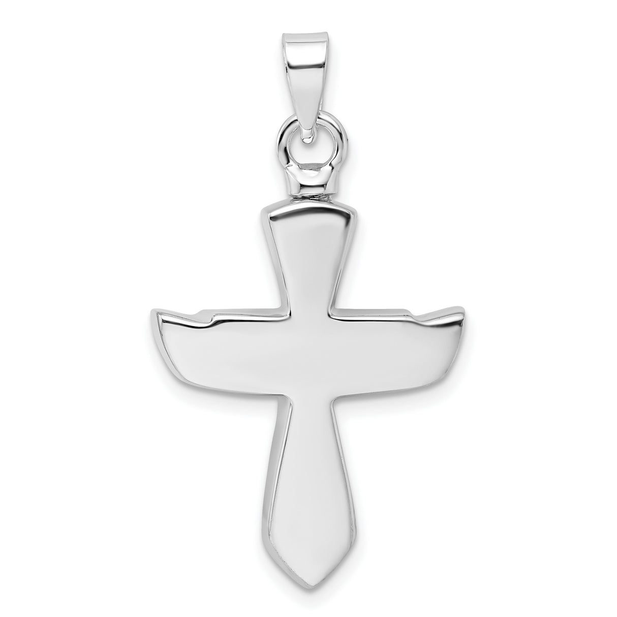 Sterling Silver Cross Pendant with Heart and Wings Design, Christian Jewelry for Women