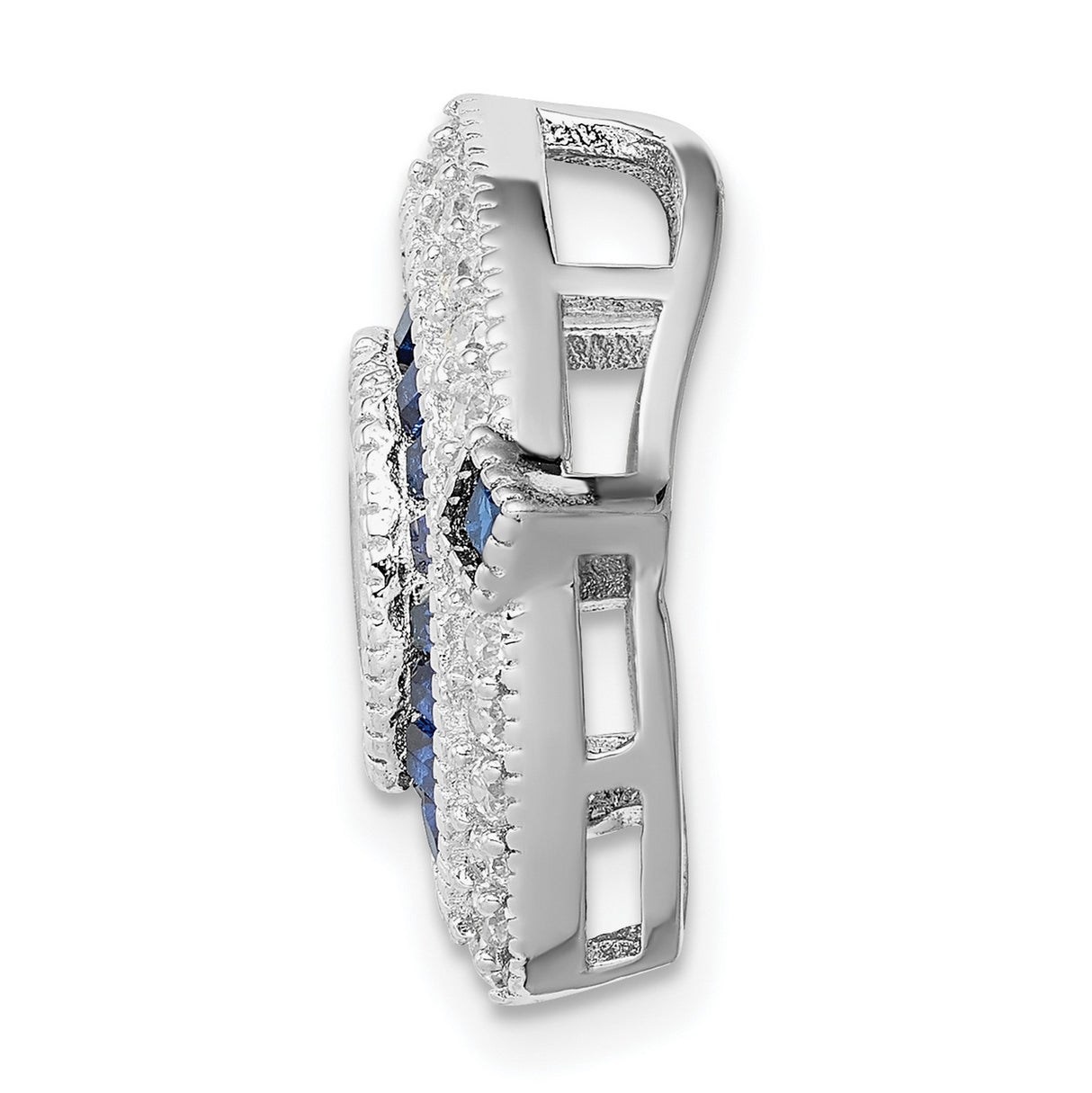 Sterling Silver Statement Ring with Cubic Zirconia, Spinel, Eye Design, Art Deco Style