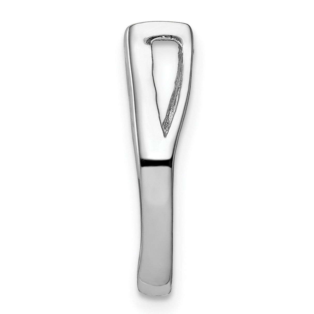 Sterling Silver Flame Pendant with Cubic Zirconia, Open Design Symbolizing Passion and Inner Light