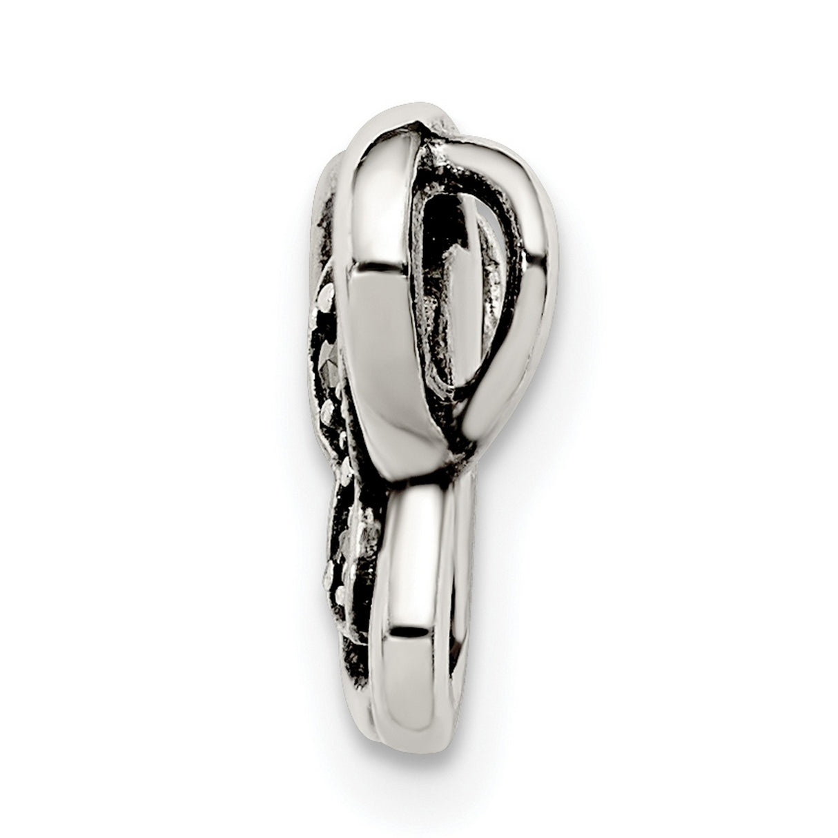 Sterling Silver Butterfly Charm Bead with Marcasite Accents, Openwork Design