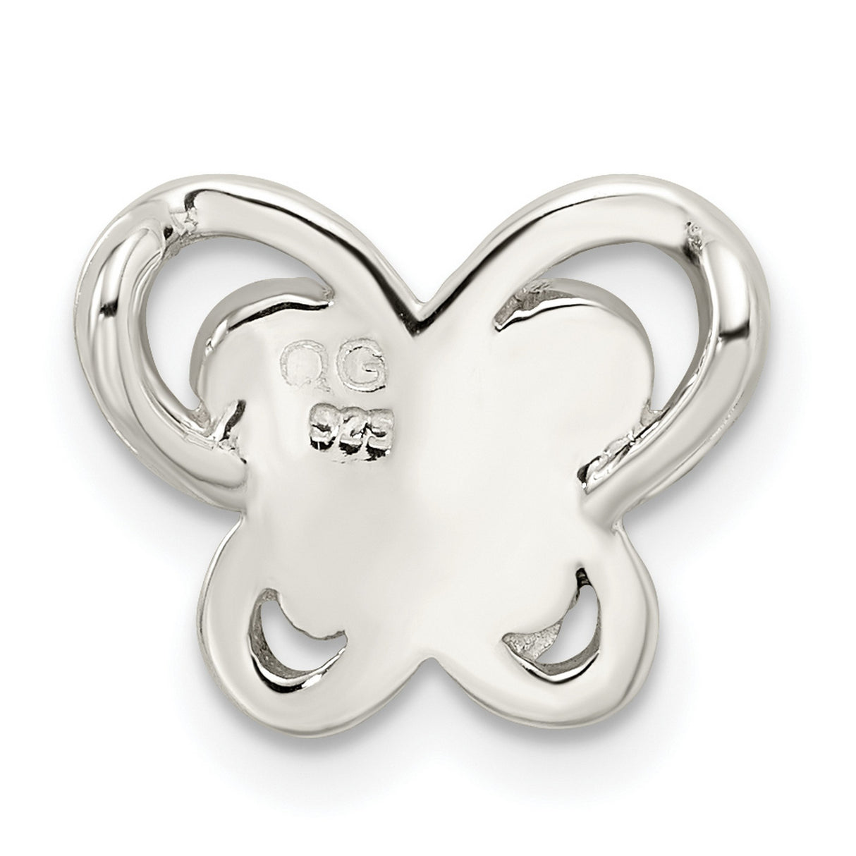 Sterling Silver Butterfly Charm Bead with Marcasite Accents, Openwork Design