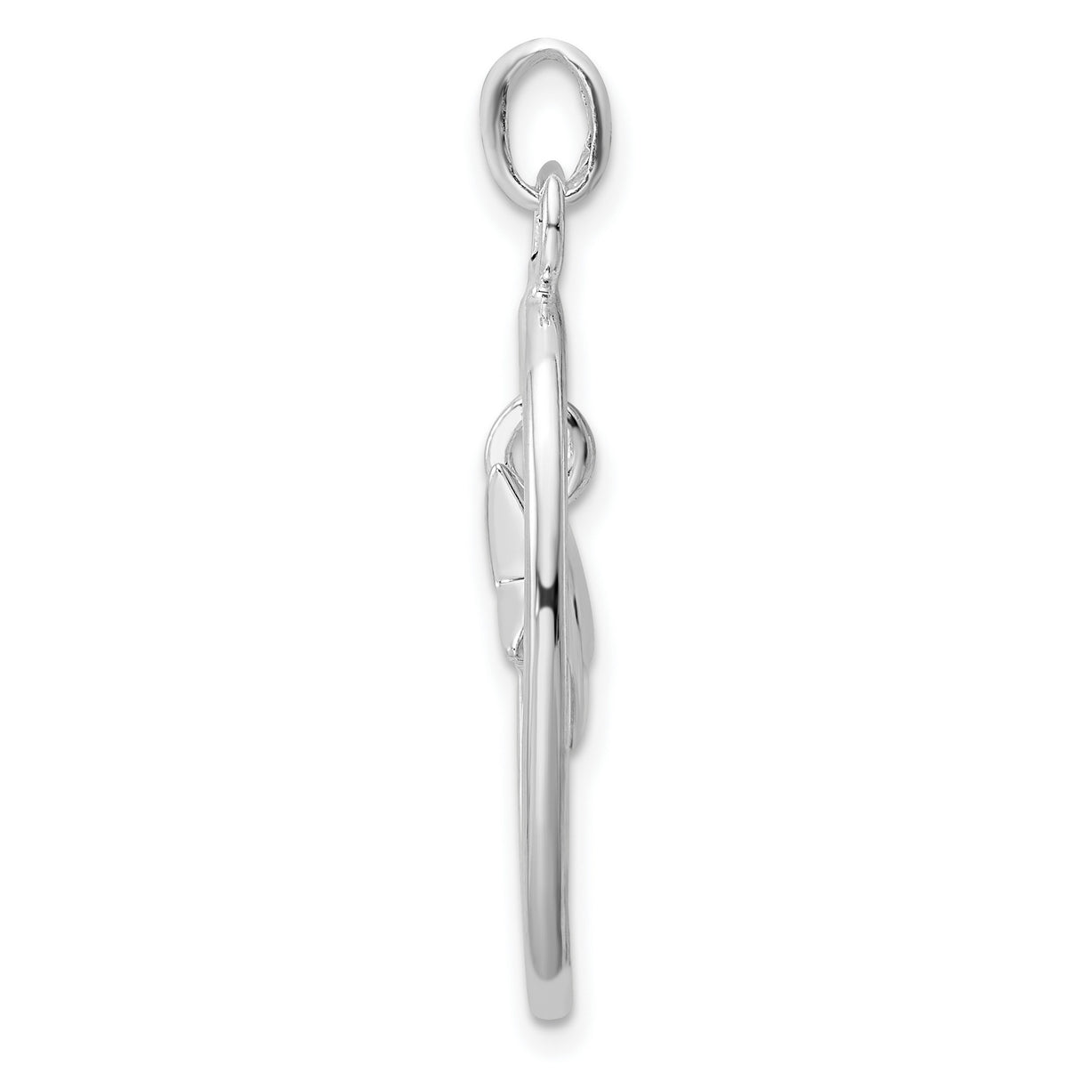 Sterling Silver Star Pendant with Five Point Charm in Open Oval Frame, Celestial Design