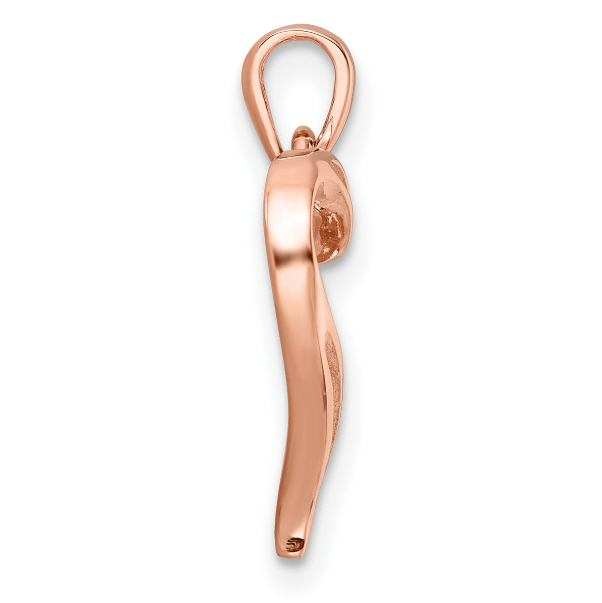 Sterling Silver Heart Pendant with Cubic Zirconia, Rose Gold Finish, Romantic Open Design