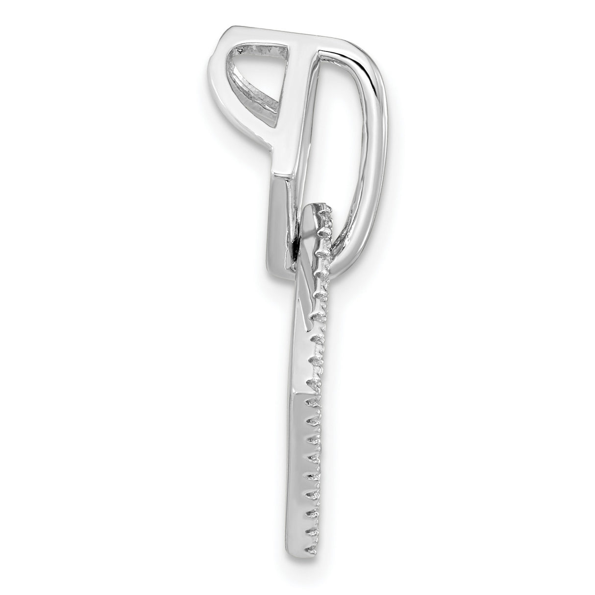 Sterling Silver Pendant with Cubic Zirconia, Geometric Interlocking Diamond Shapes, Modern Minimalist Style