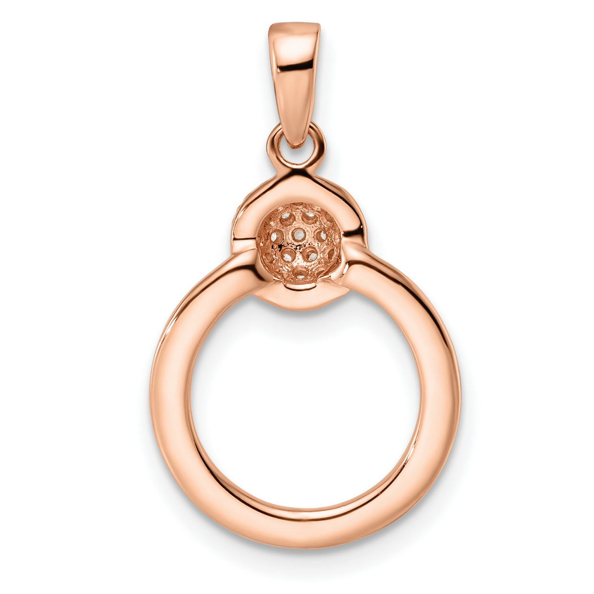 CZ Circle Charm Pendant in Real 925 Sterling SIlver