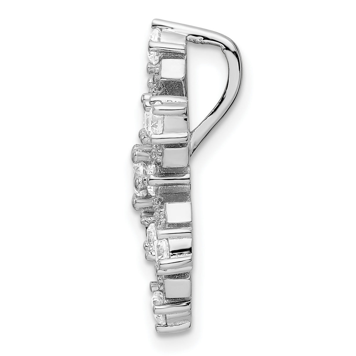 Sterling Silver Snowflake Pendant with Cubic Zirconia, Winter Inspired Design for Women