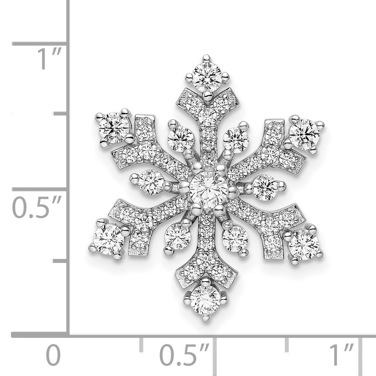 Sterling Silver Snowflake Pendant with Cubic Zirconia, Winter Inspired Design for Women