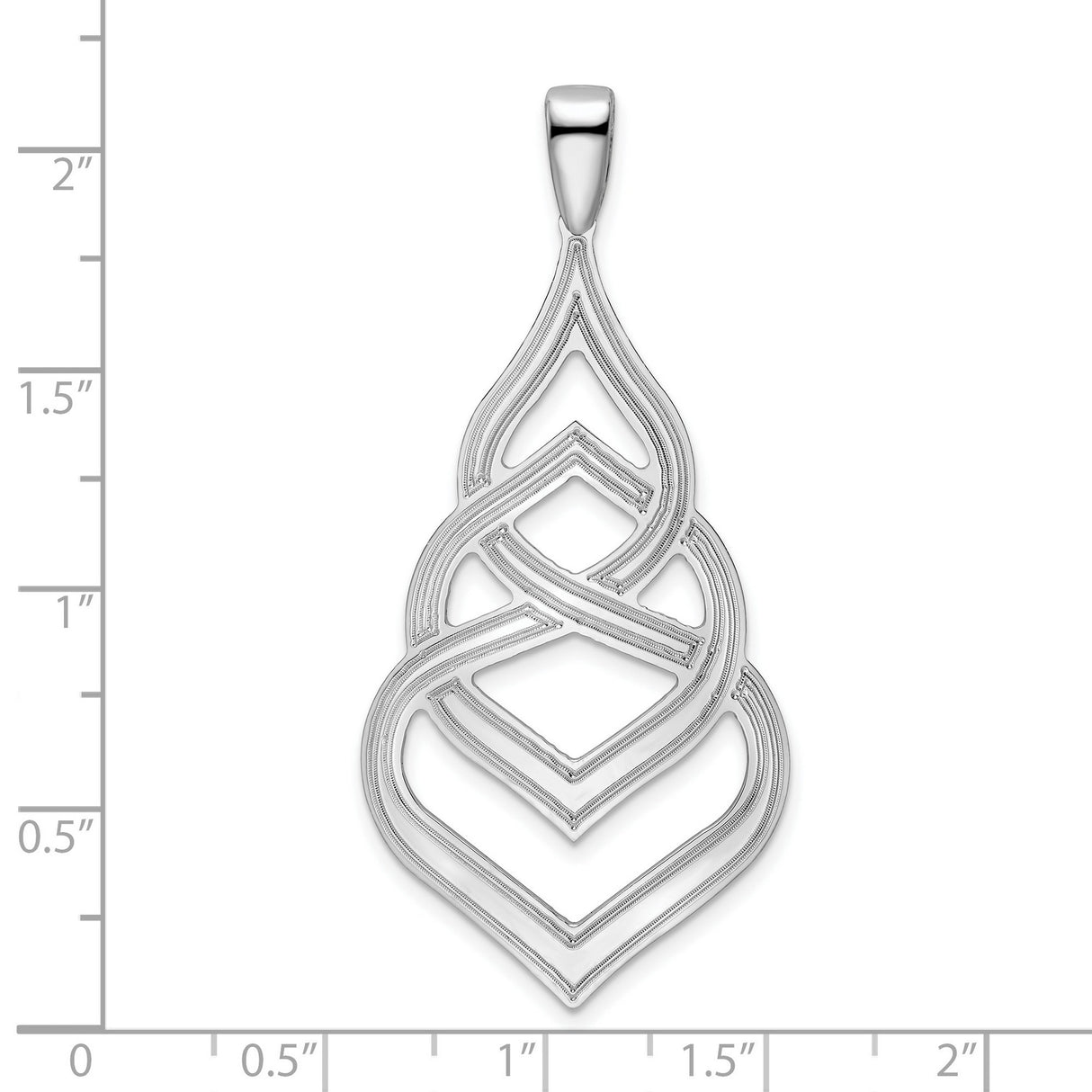 Sterling Silver Celtic Pendant with Teardrop and Interlocking Heart Knot Design