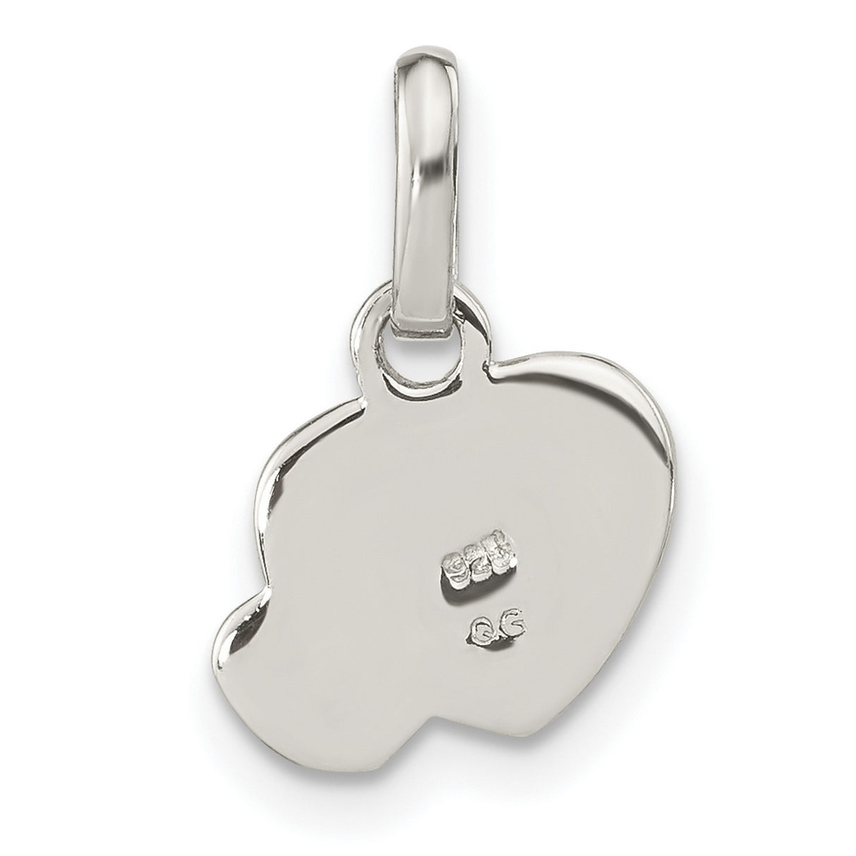 Sterling Silver Heart Pendant with Pink Enamel Double Hearts, Romantic Jewelry for Women or Girls