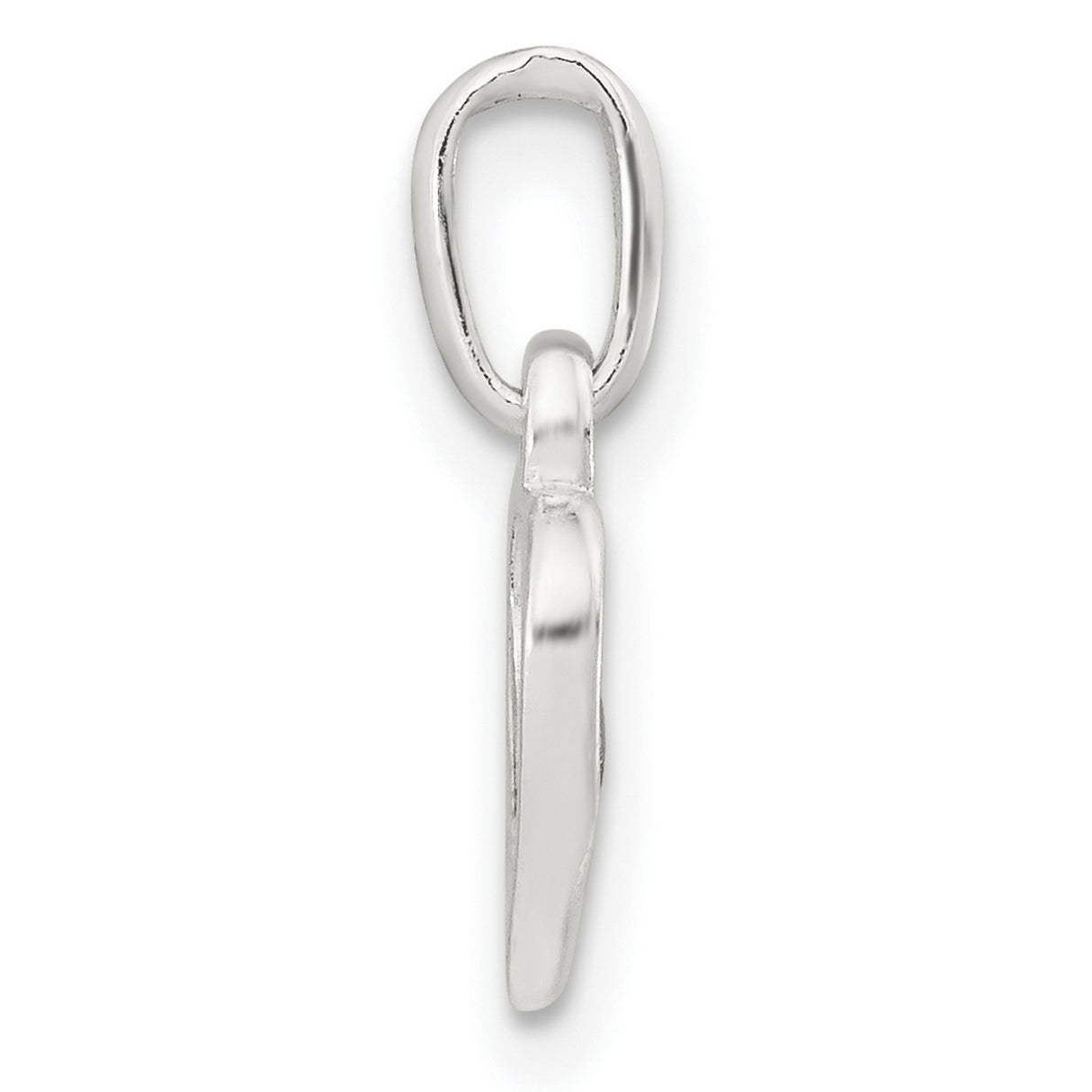 Sterling Silver Heart Pendant with Open Design and Rose Gold Inner Heart for Women