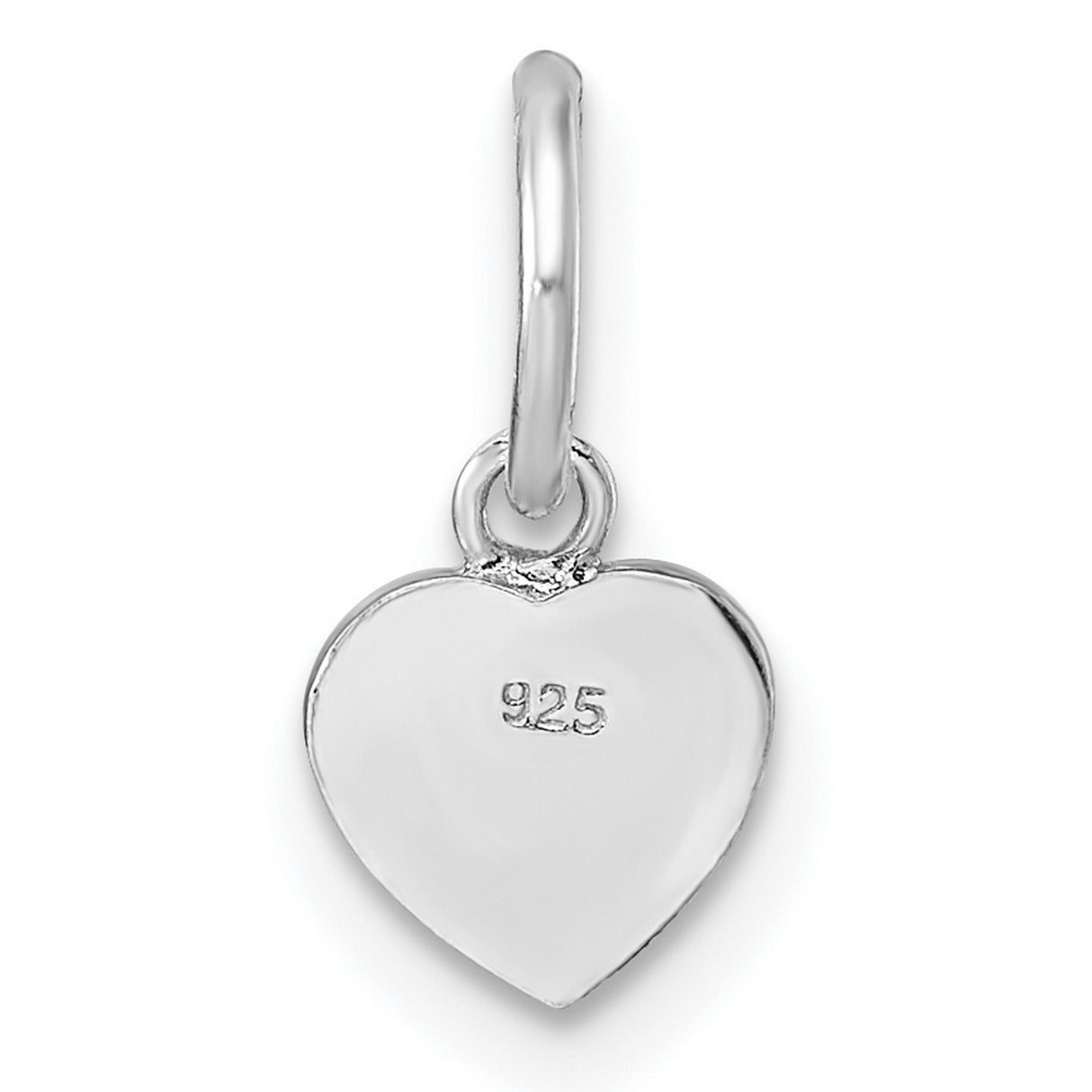 Sterling Silver Heart Pendant with Rainbow Enamel Stripes, LGBTQ Pride Jewelry