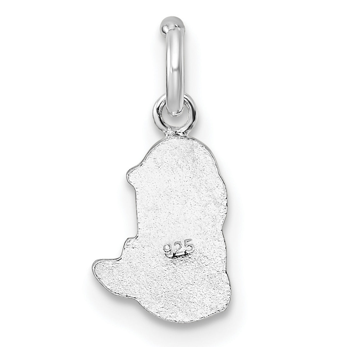 Sterling Silver Mermaid Pendant with Enamel Detailing, Red Hair and Green Tail